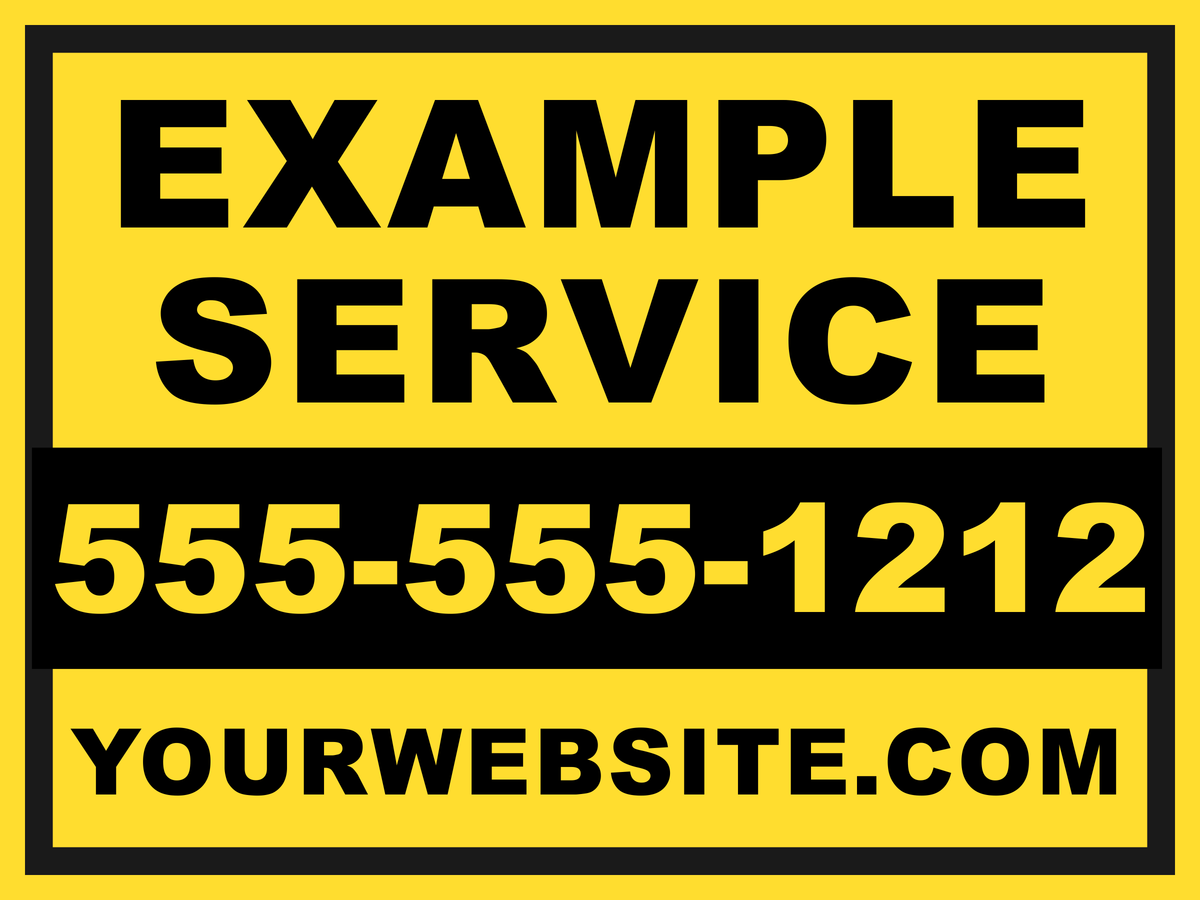 Custom Contractor Yard Signs – 18" x 24" – Double-Sided – Two-Line Design